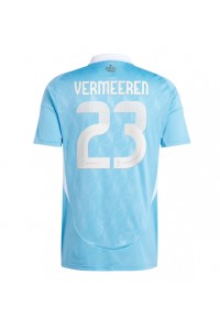 België Arthur Vermeeren #23 Voetbaltruitje Uit tenue EK 2024 Korte Mouw